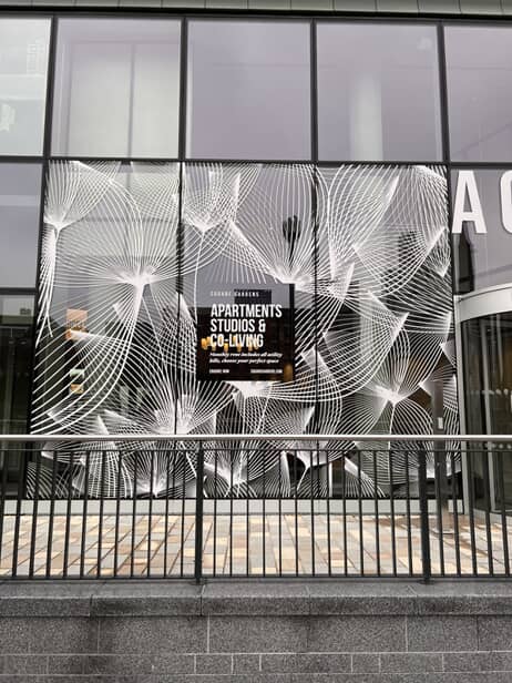 An image of the window graphics for the apartments.